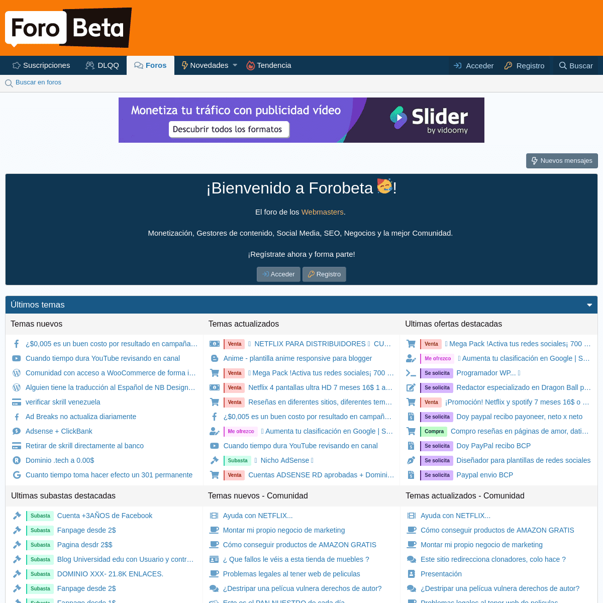 ForoBeta | Foro de Webmasters y SEO en español