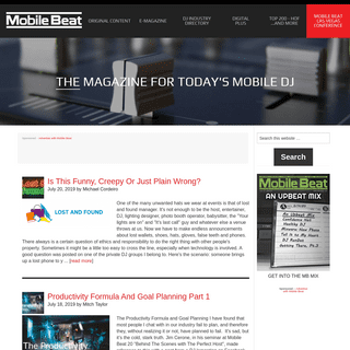 Mobile Beat For DJs — Digital Magazine, Online, And In Person