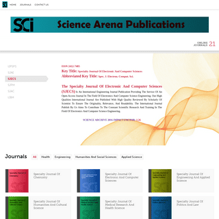 Home - Science Arena Publications