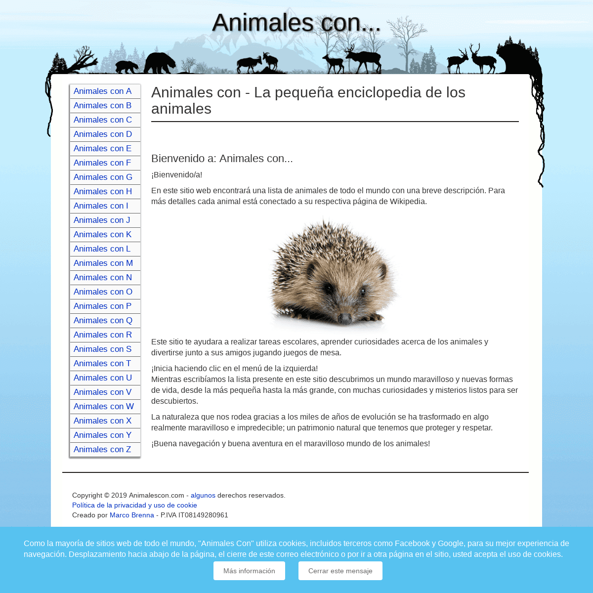 Animales Con - Lista y descripción de los animales