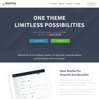 Shuttle Themes – The Most Advanced WordPress Theme Ever!