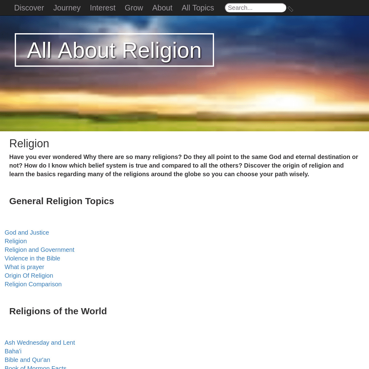 A complete backup of allaboutreligion.org