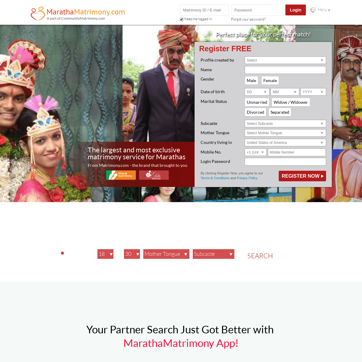 Maratha Matrimony - The No. 1 Matrimony Site for Marathas - MarathaMatrimony.com