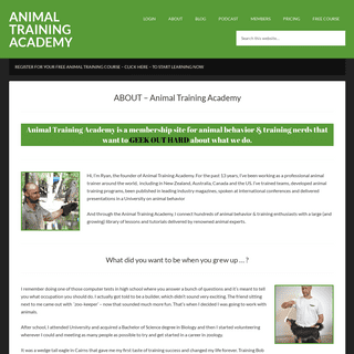 Animal Training Academy - High Quality Animal Training Content