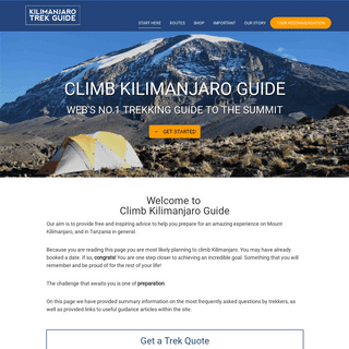 Climb Kilimanjaro | Web's No.1 Online Trekking Guide
