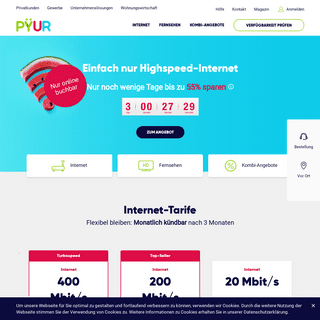 PYUR – Kabel Internet, Telefon und Fernsehen