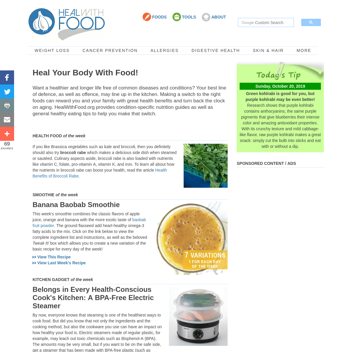 A complete backup of healwithfood.org