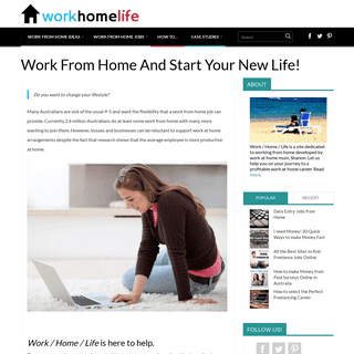 Work From Home And Start Your New Life! - Work / Home / Life