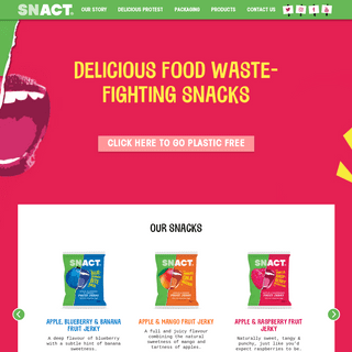 Snact: delicious food waste fighting snacks. More taste, less waste!