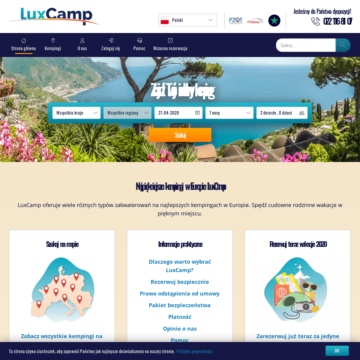Camping z LuxCamp. Wakacje i kempingi w Europie. Zarezerwuj wczasy z rodziną!