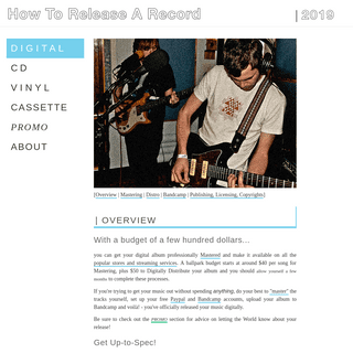 How To Release A Record - An indie guide to releasing your music