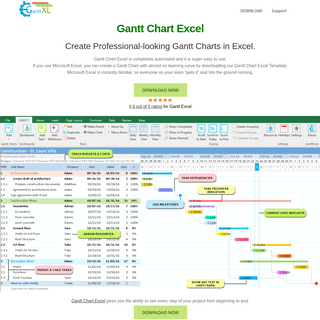 Gantt Excel - Free Gantt Chart Excel Template - Download Now