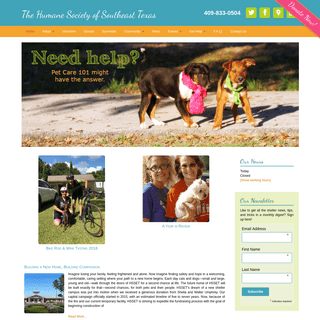 The Humane Society of Southeast Texas | Home | Serving the community since 1962