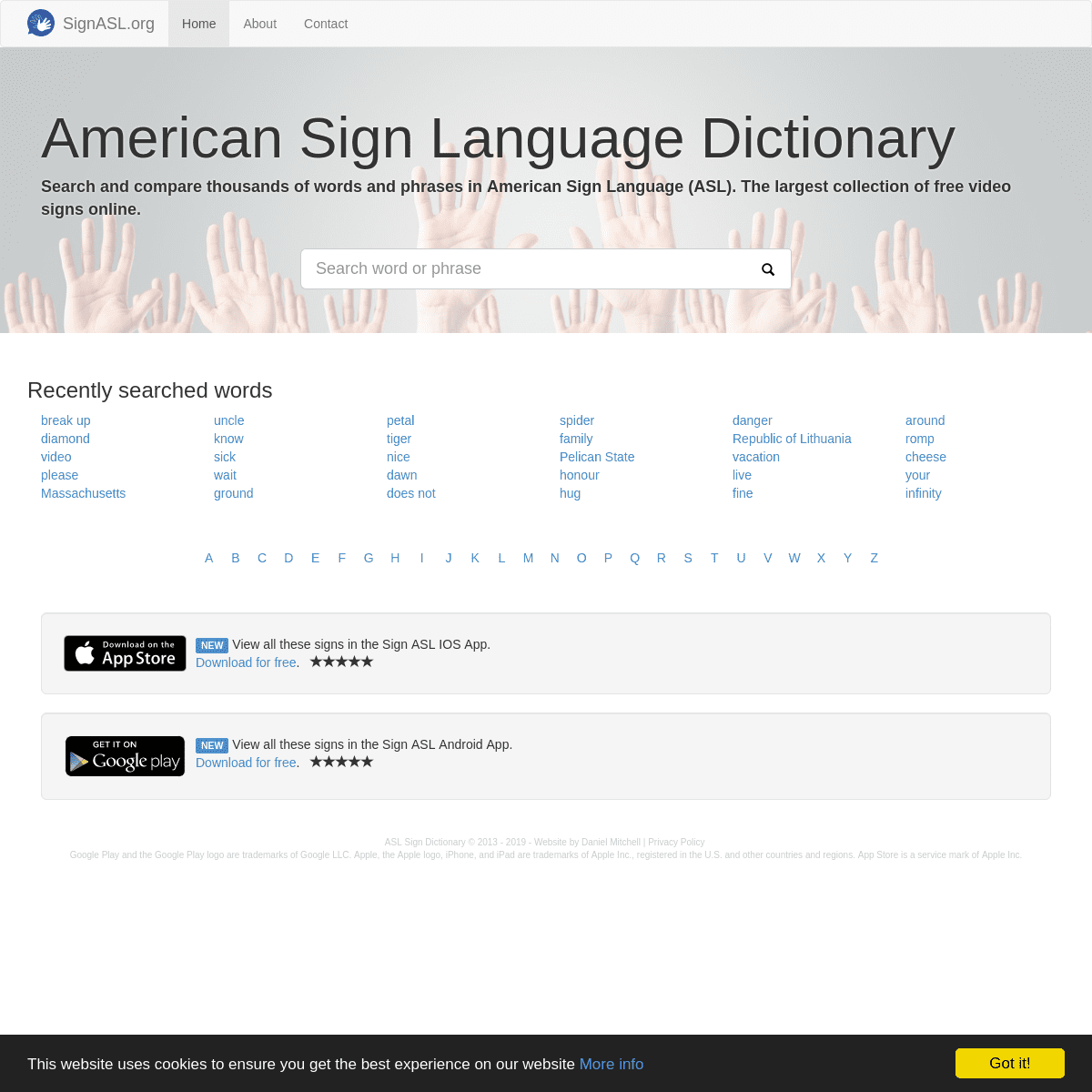 American Sign Language ASL Dictionary