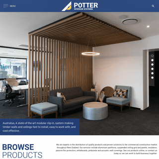 Potter Interior Systems | Aluminium Partitions, Ceiling Panels, Insulation and Whiteboards