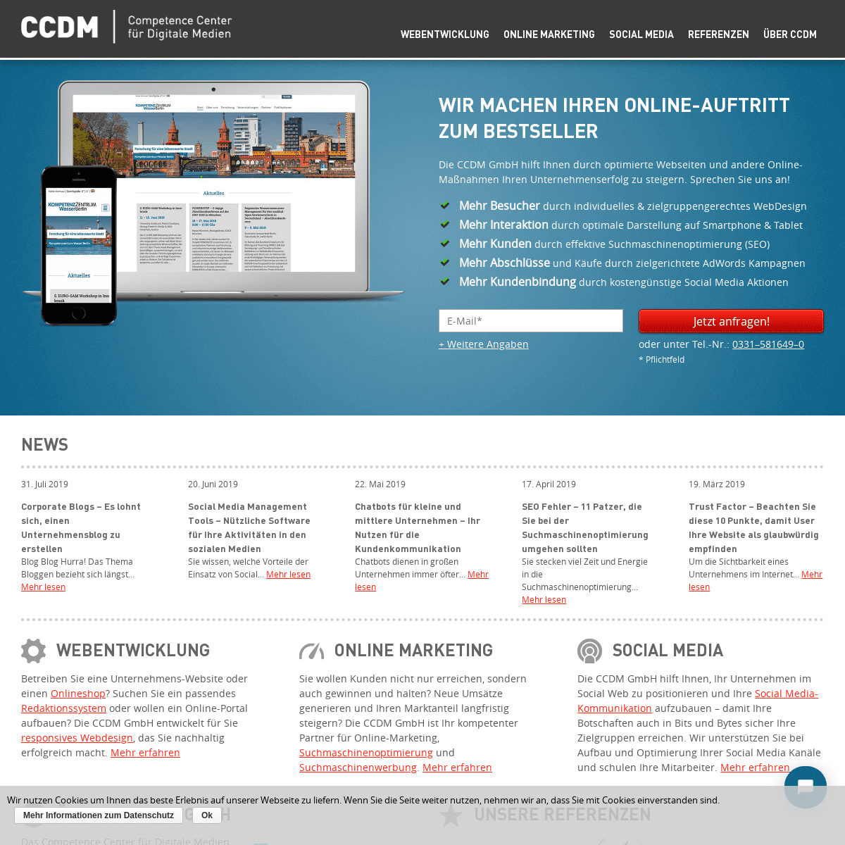 Webdesign Agentur & SEO Agentur | CCDM GmbH Potsdam