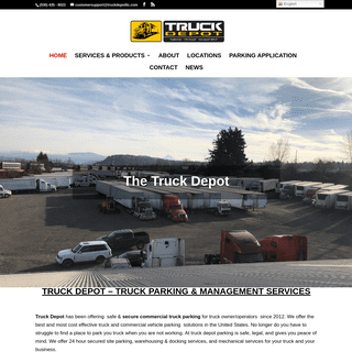 Truck Parking Yards Secured Long & Short Term | Truck Depot LLC