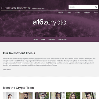 a16z Crypto â€“ Andreessen Horowitz