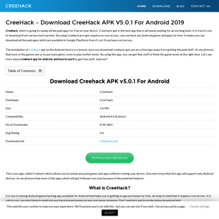 CreeHack APK v5.0 Pro Download 2019 (NO ROOT) - Working