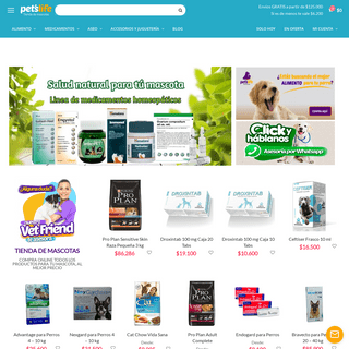 Alimentos, medicamentos y más productos para mascotas - Tienda PetsLife