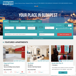 Apartments in Budapest for rent Studentflats, Luxury apartments