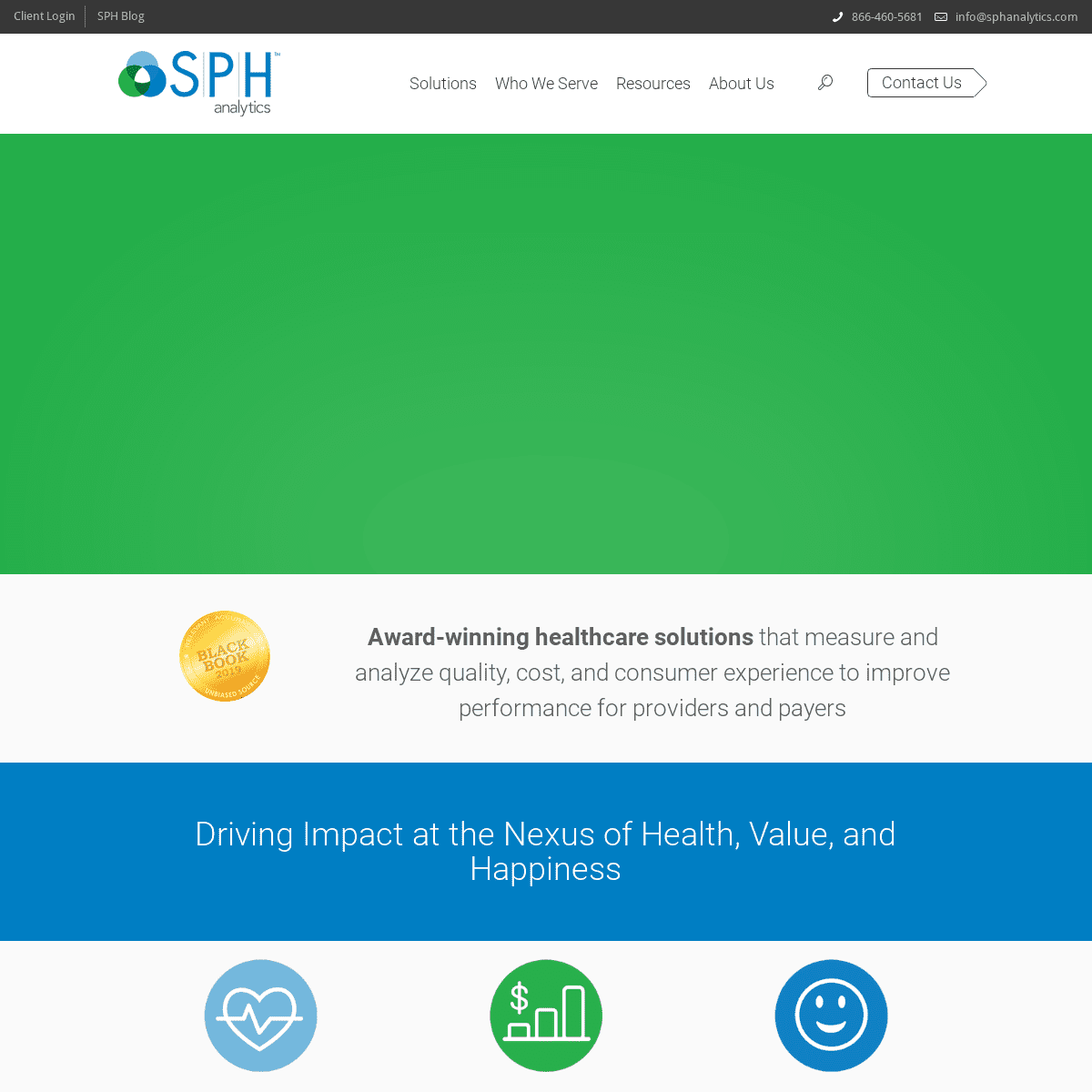 SPH Analytics Healthcare Solutions - Health - Value - Happiness