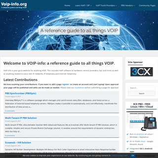 Welcome to VOIP-info- a reference guide to all things VOIP. - VoIP-Info