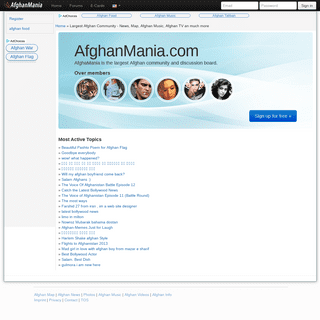 Largest Afghan Community - News, Map, Afghan Music, Afghan TV an much more - AfghanMania.com