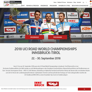 UCI Straßenrad WM 2018 Innsbruck-Tirol | www.innsbruck-tirol2018.com