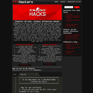 Undetected CS GO Hacks & Cheats - FPSHackers