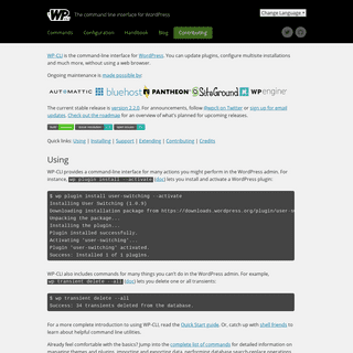 Command line interface for WordPress | WP-CLI