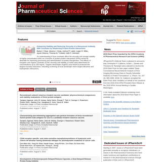 Home Page: Journal of Pharmaceutical Sciences 
