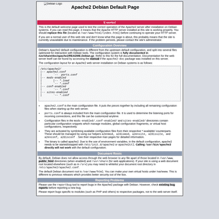 Apache2 Debian Default Page: It works