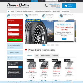 Tyres Online - Tyre at cheap price with local fitting on Tyres Pneus Online