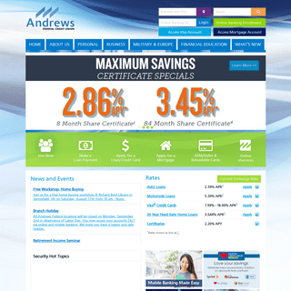 Home Page - Andrews Federal Credit Union