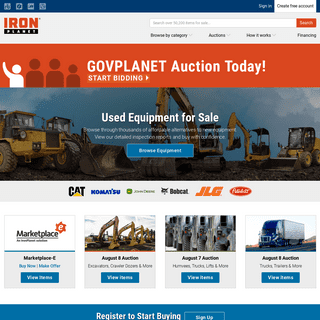 Used Heavy Construction Equipment & Trucks For Sale | IronPlanet
