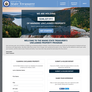 Maine Unclaimed Property Official Website