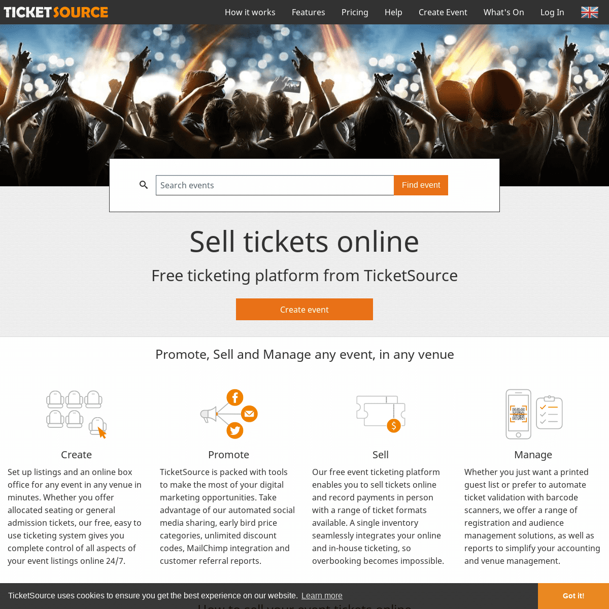 Sell Tickets Online | Free Event Ticketing with TicketSource
