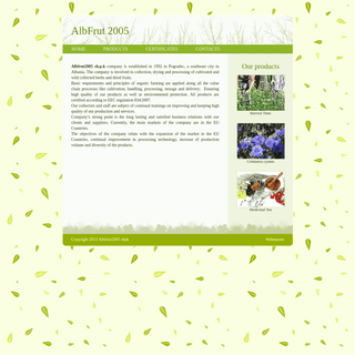 Albfrut2005 shpk Cerrave, Albania Medicinal Plants, tea, Organic and non Organic Products