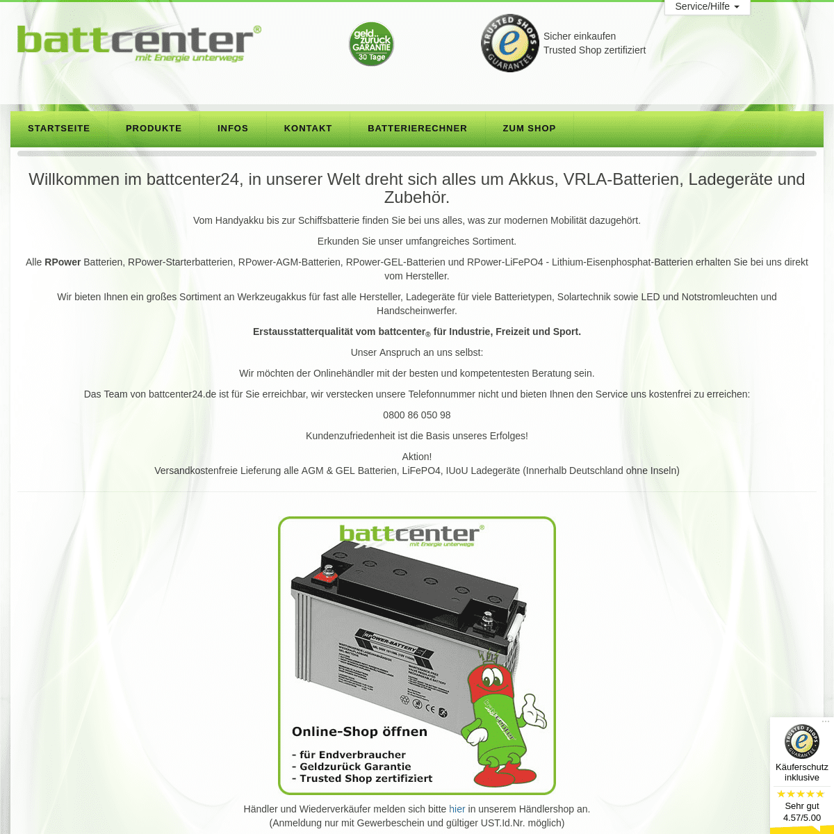 [battcenter®] e.K. | Gelbatterien & AGM-Akkumulatoren | Gelbatterie als Versorgungsbatterie