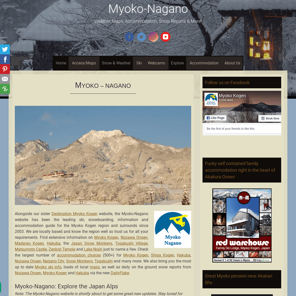 Myoko-Nagano: Information and accommodation guide for the Japan Alps