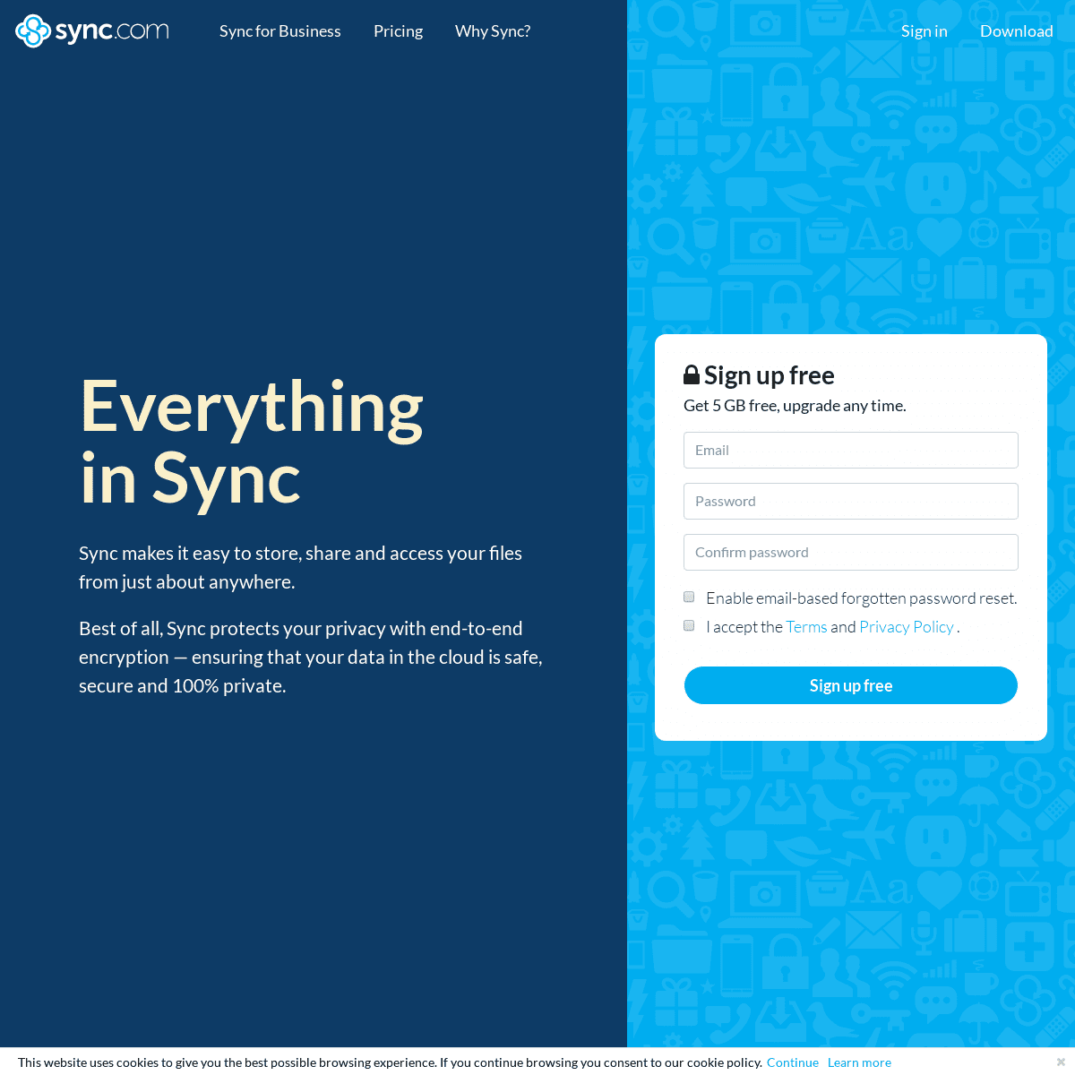Sync - Secure Cloud Storage â€” Privacy Guaranteed