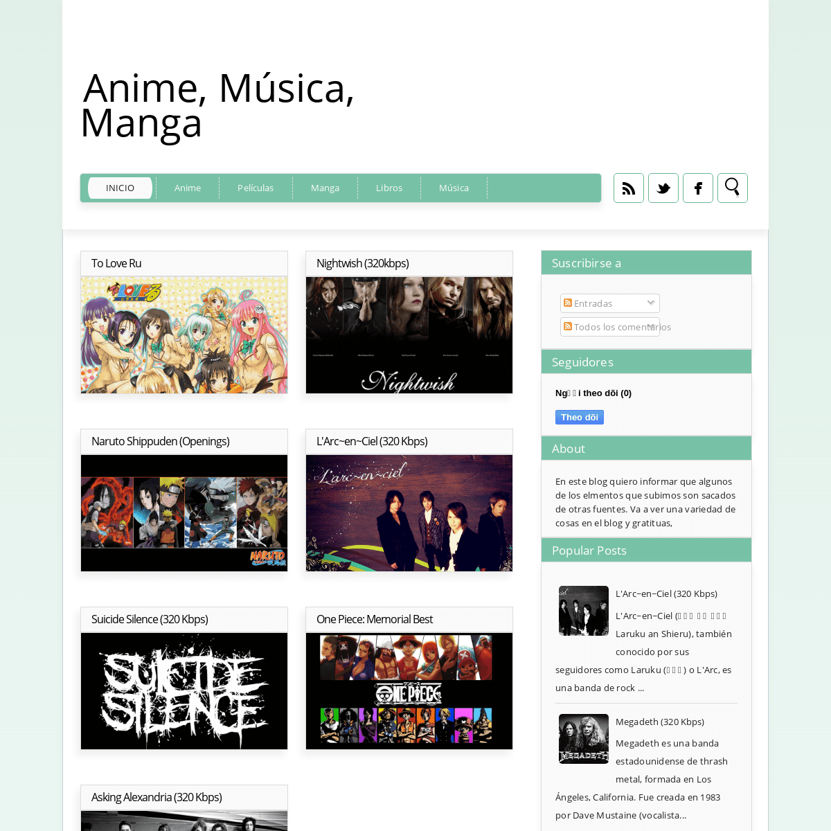 Anime, Música, Manga