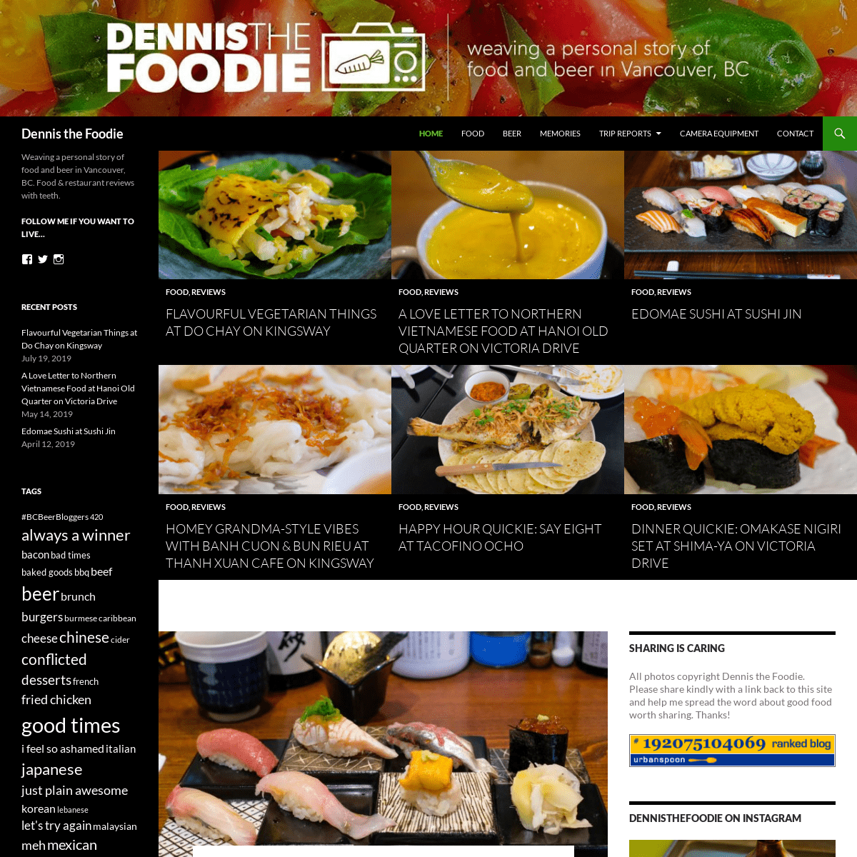 Dennis the Foodie | Weaving a personal story of food and beer in Vancouver, BC. Food & restaurant reviews with teeth.