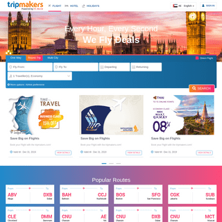 Tripmakers | Book cheap flights, airline tickets and hotels online
