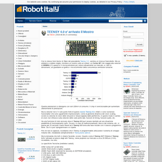 Robot Italy - Elettronica, Robotica, Arduino, Microcontrollori, Sensori, Raspberry PI - Spedizione in 24 ore