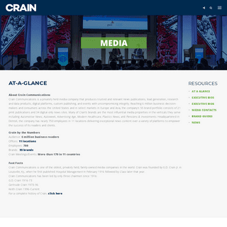 At a Glance - Crain Communications