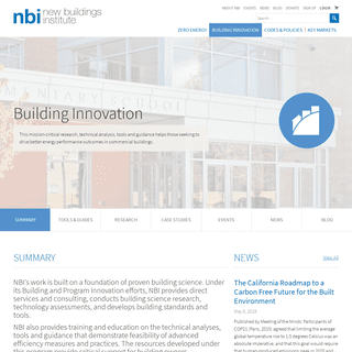 Building Innovation - New Buildings Institute