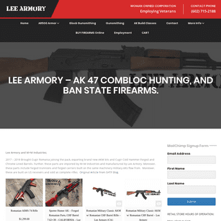 Lee Armory - AK 47 Combloc Hunting, and Ban State Firearms. -