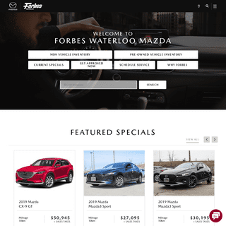 Mazda Cars & SUVs in Waterloo - Forbes Waterloo Mazda
